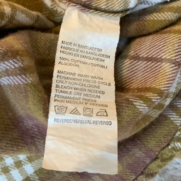 Plaid Green Purple Flannel Alpine Outdoor Adventure Cabincore Cottagecore - Picture 5 of 5